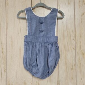 Sage & Lilly Soft Denim Bubble Romper 3M